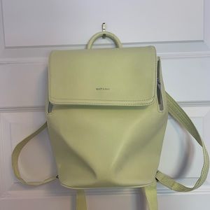 Matt & Nat VEGAN Leather Back Pack Pastel Yellow Eco Friendly Recycled Lining